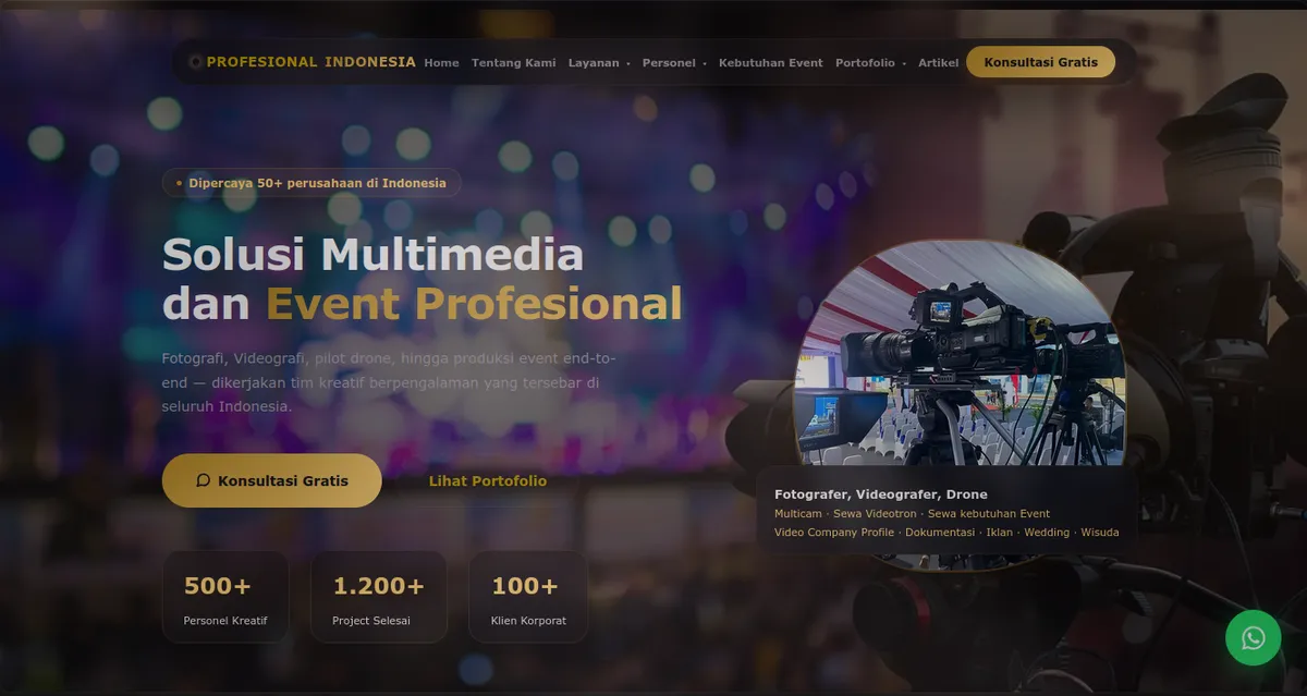 Tampilan utama Profesional Indonesia